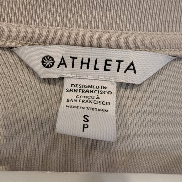 Athleta Seasoft Tank Dress Abalone Grey Stone Beige Athleisure Sporty - Size S - Picture 6 of 6